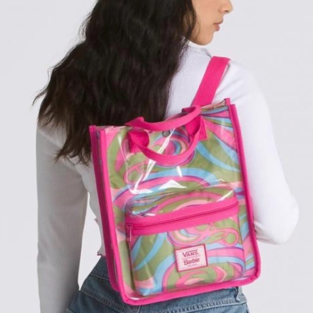 Vans X Barbie Flow Free Hand Mini Pink and Multicolor Backpack